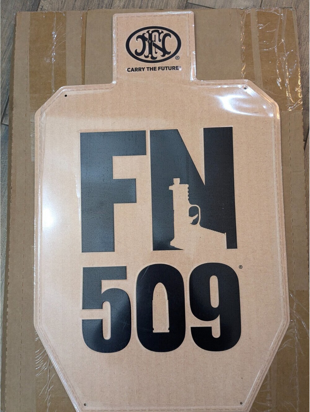 FN 509 Wall Sign Target Style 29" HUGE Carry the Future firearms Metal tin promo